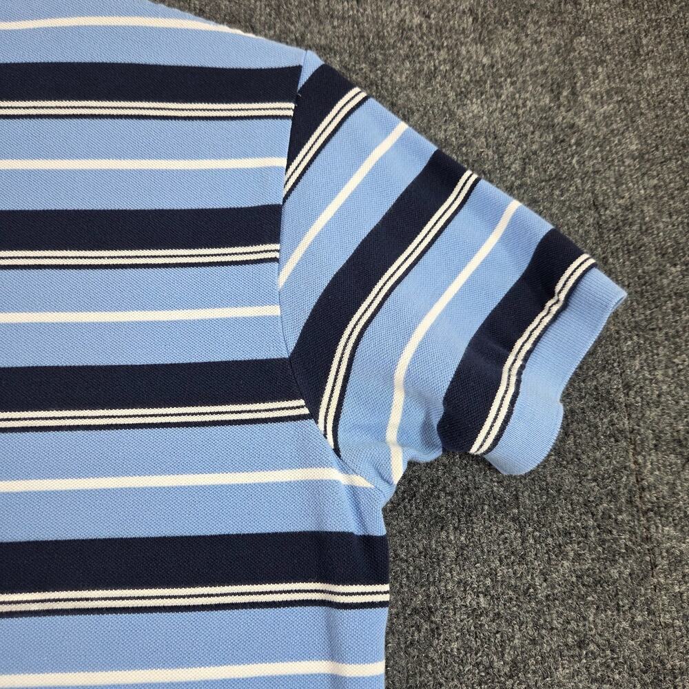 Polo Ralph Lauren Mens Polo Shirt XL Blue Striped Pony Logo 90s Style - Picture 9 of 13